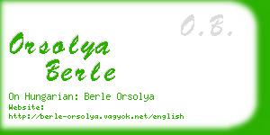 orsolya berle business card